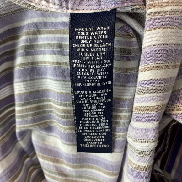 Jones New York  Shirt 2X Purple Stripes - Picture 7 of 12
